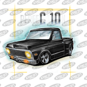 72 C10 Black Pickup Truck