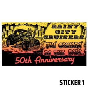 Alternative view of Rainy City Cruisers - Stickers